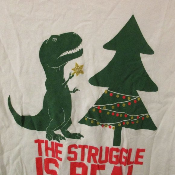 Christmas Shirt: T-Rex, The Struggle is Real - Picture 2 of 5